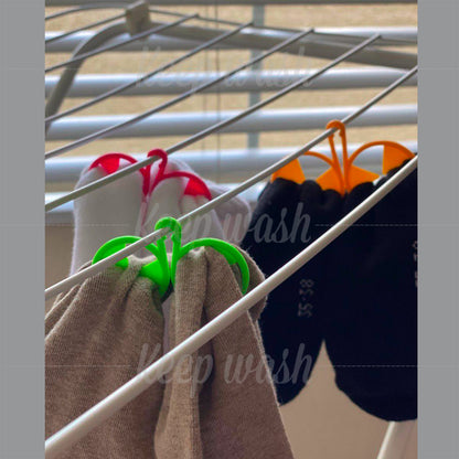 Keep Wash - Circle Sock Clips For Washing Machine, Dryer, And Drawer - Color: Yellow