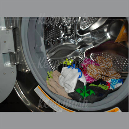 Keep Wash - Circle Sock Clips For Washing Machine, Dryer, And Drawer - Color: Yellow