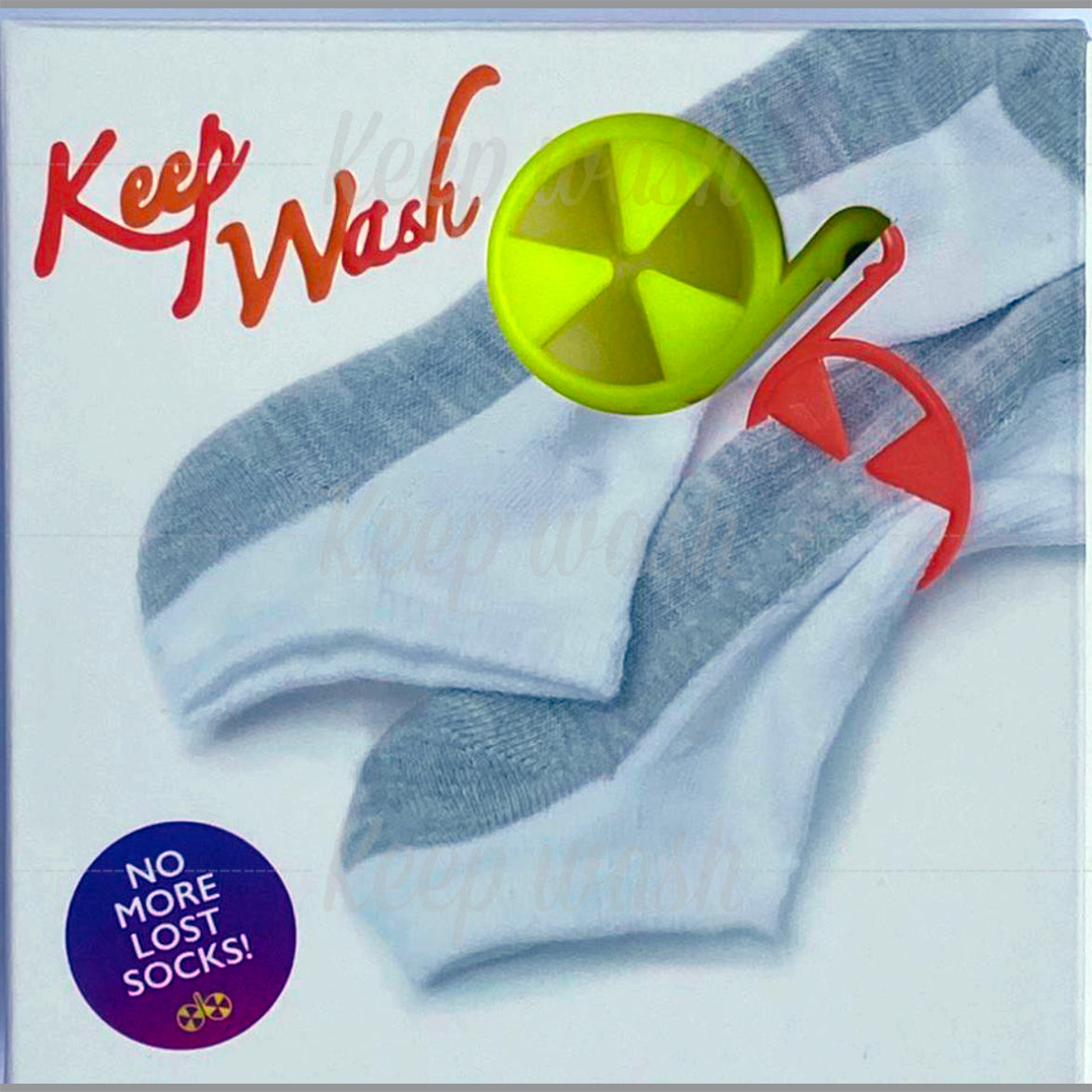 Keep Wash - Circle Sock Clips For Washing Machine, Dryer, And Drawer - Color: Yellow